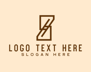 Wooden - Ladder Letter S logo design