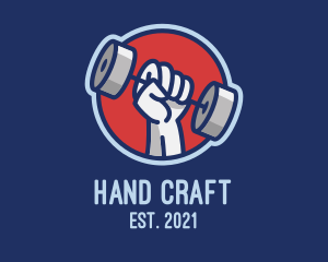 Hand - Dumbbell Hand Gym logo design