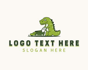 Dinosaur Lawn Gardening Logo