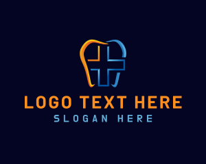 Molar - Dental Healthcare Cross logo design