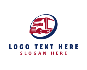 Trucker - Express Freight Truck logo design
