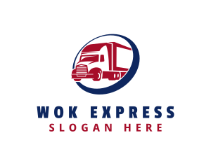 Express Freight Truck logo design