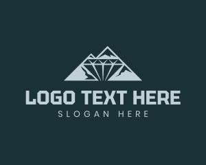 Treasure Hunt - Mountain Diamond Mining logo design