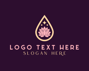 Lotus Flower Droplet Logo