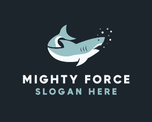 Powerful - Great Ocean Shark logo design