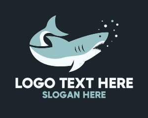 Aggressive - Great White Shark logo design