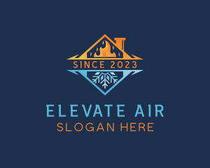 Home HVAC Air Conditioning logo design