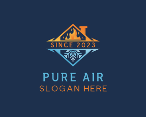 Home HVAC Air Conditioning logo design