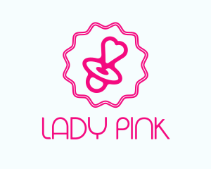Pink Heart Pacifier logo design