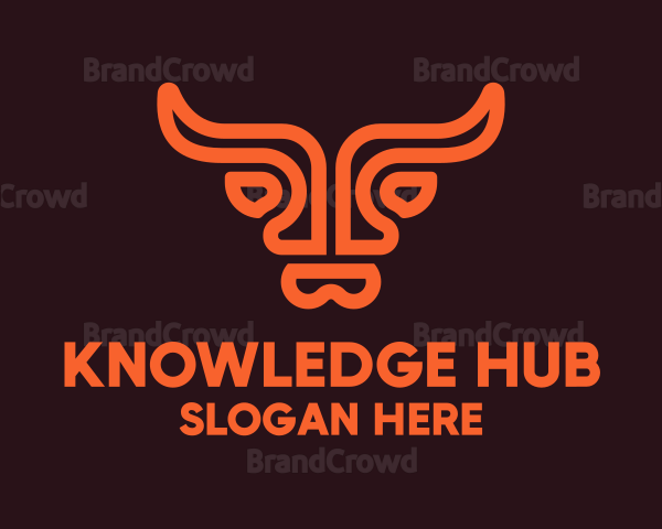 Orange Bull Head Steakhouse Logo