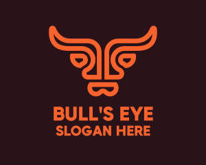 Orange Bull Head Steakhouse logo design