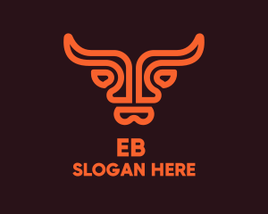 Smokehouse - Orange Bull Head Steakhouse logo design