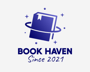 Bookstore - Book Library Planet logo design