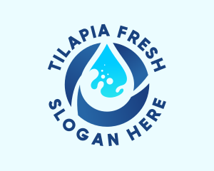 Fresh Water Droplet logo design