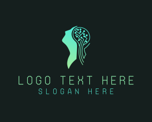 Brain Technology Software App logo design