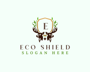  Deer Antler Shield logo design