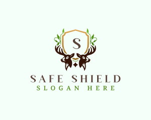  Deer Antler Shield logo design