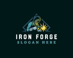 Ironwork - Industrial Ironwork Welder logo design