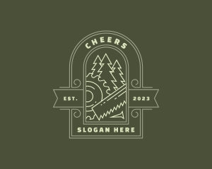 Timber - Blade Saw Tree Workshop logo design