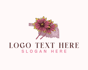 Cherokee Rose - Oklahoma Indian Blanket Flower logo design