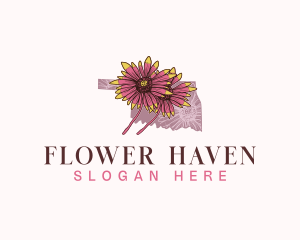 Oklahoma Indian Blanket Flower logo design