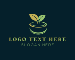 Farming - Sprout Plant Pot logo design