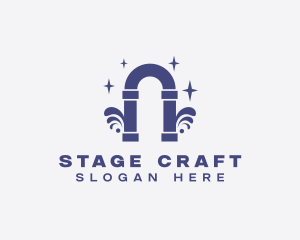 Theater - Elegant Arch Pillar logo design