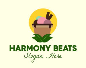 Healthy Ice Cream Sundae Logo