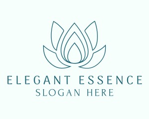 Lotus Essence Droplet logo design