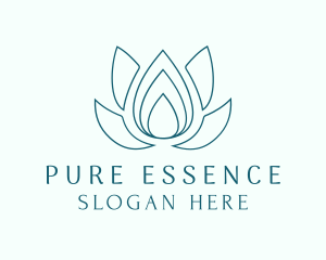 Essence - Lotus Essence Droplet logo design