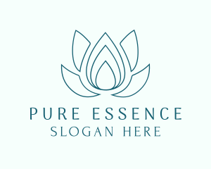 Lotus Essence Droplet logo design