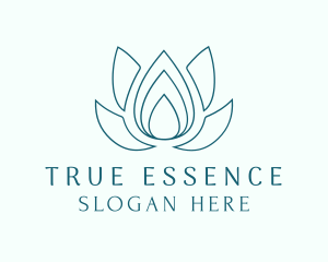 Lotus Essence Droplet logo design