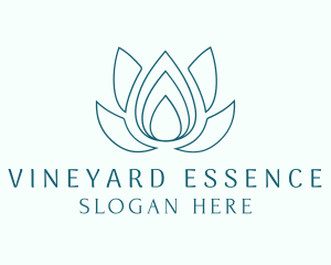 Lotus Essence Droplet logo design