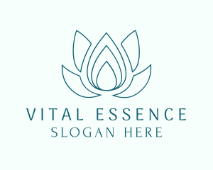Essence - Lotus Essence Droplet logo design