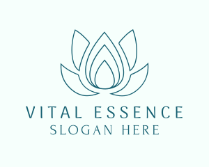 Lotus Essence Droplet logo design