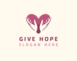 Donation - Charity Heart Hand Donation logo design