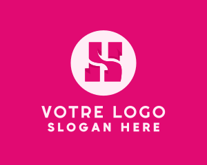 Pink Letter H Logo