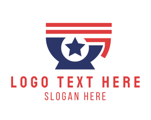 Flag - American Cafe Coffee logo design