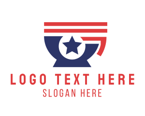 American - American Cafe Coffee logo design