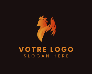Flame Chicken Restaurant Logo