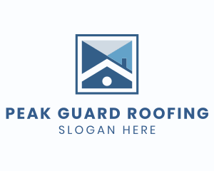 Roofing - House Roof  Building logo design
