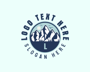 Mountaineering - Adventure Mountain Trek logo design