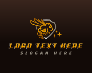 Premium - Bee Shield Hornet logo design