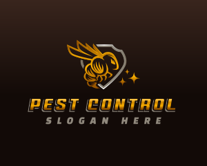 Bee Shield Hornet logo design