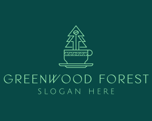 Forest Tree Coffee Cafe logo design