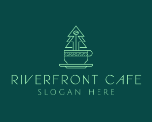 Forest Tree Coffee Cafe logo design