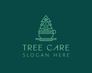 Forest Tree Coffee Cafe logo design