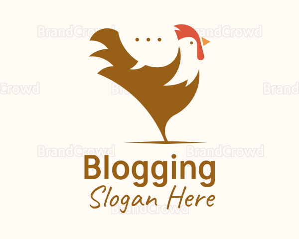 Chicken Rooster Chat Logo