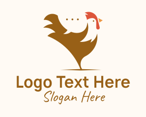 Chat Box - Chicken Rooster Chat logo design