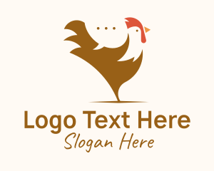 Chicken Rooster Chat Logo